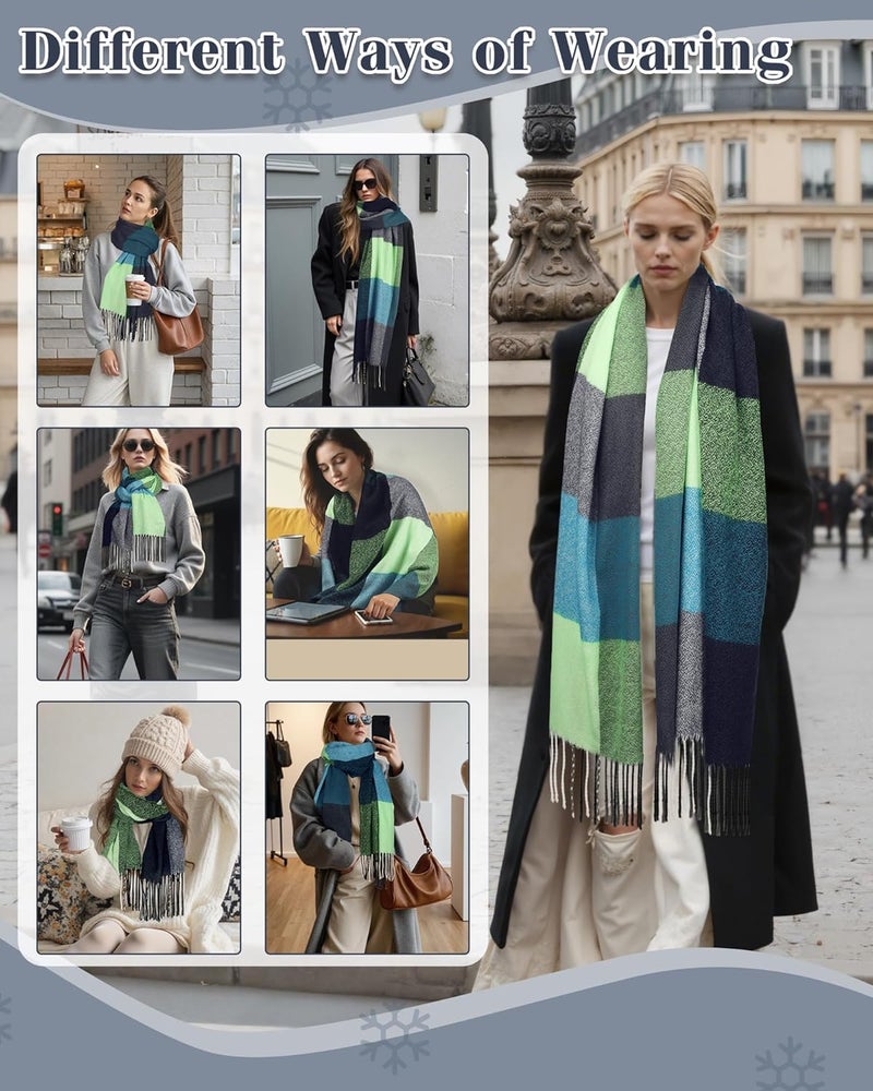 YSense Winter Scarf for Women, Fashion Long Plaid Scarves Warm Big Tartan Blanket Wrap Shawl Ladies Gifts - Image 5